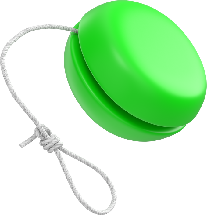 3D rendering illustration of a yo-yo toy